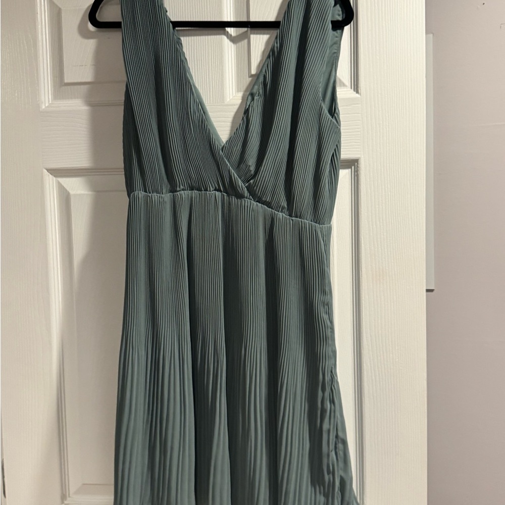 Chic Backless Teal Dress